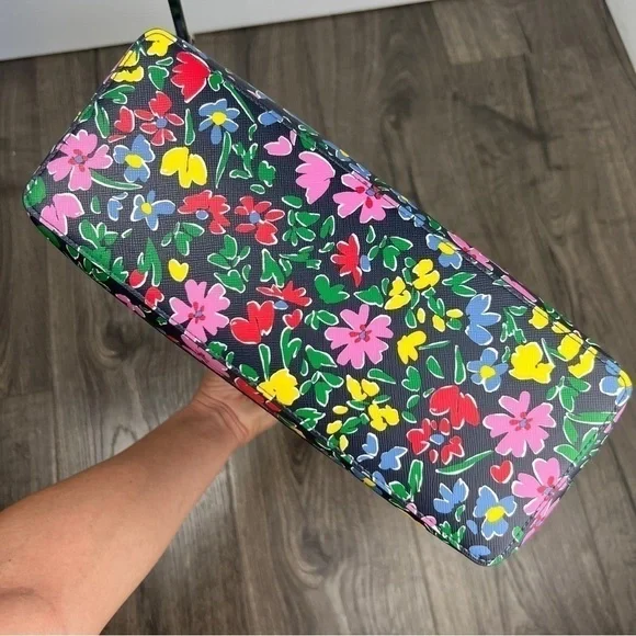 Kate Spade NWT Daily Tote Floral Statement Bag Navy Blue Bright Springtime Gift - Picture 6 of 14